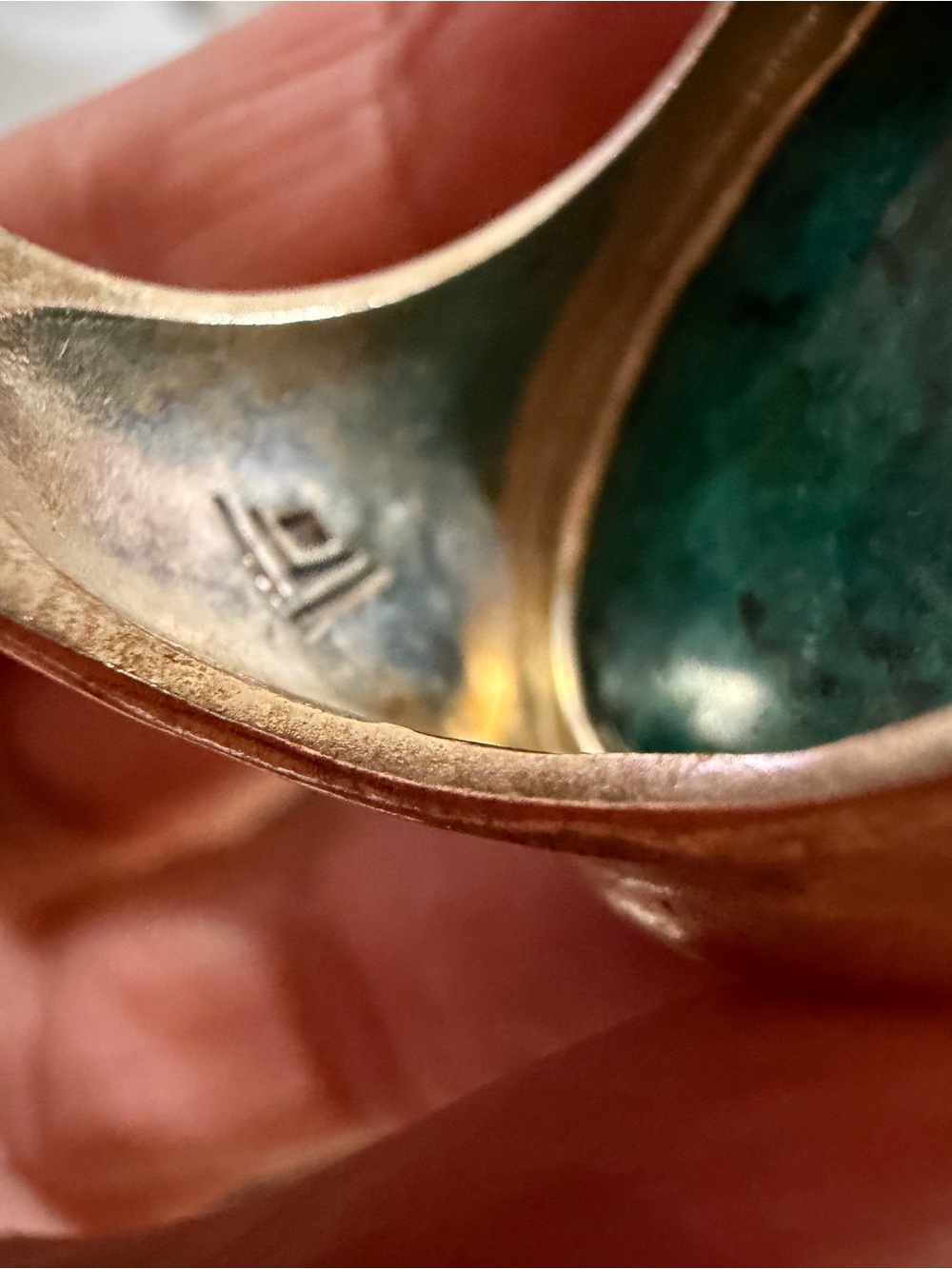 Silpada Stirling Silver Ring with Green Teal Stone - Picture 4 of 8